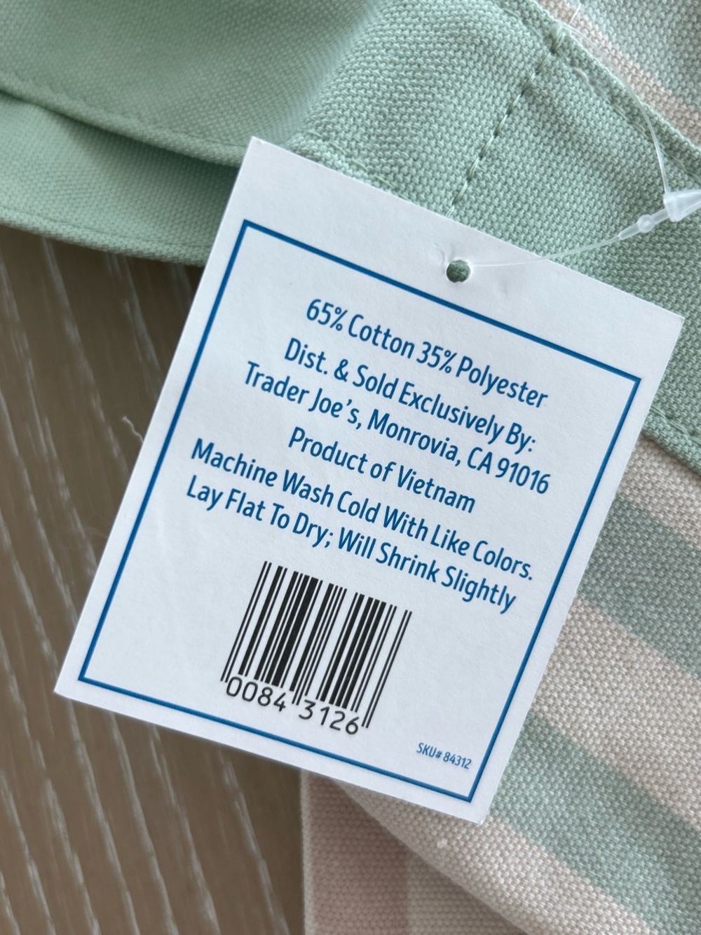 New Trader Joe's Striped Canvas Mini Tote Full Set of 4 Summer 2026 - Picture 3 of 3